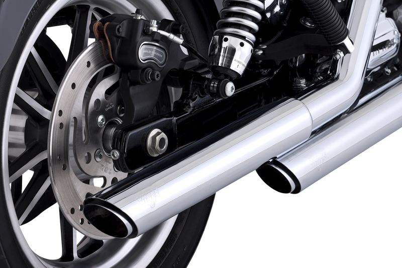 VANCE & HINES 3" Twin Slash Slip-On Muffler - Chrome - FXD '91-'17 - 16337