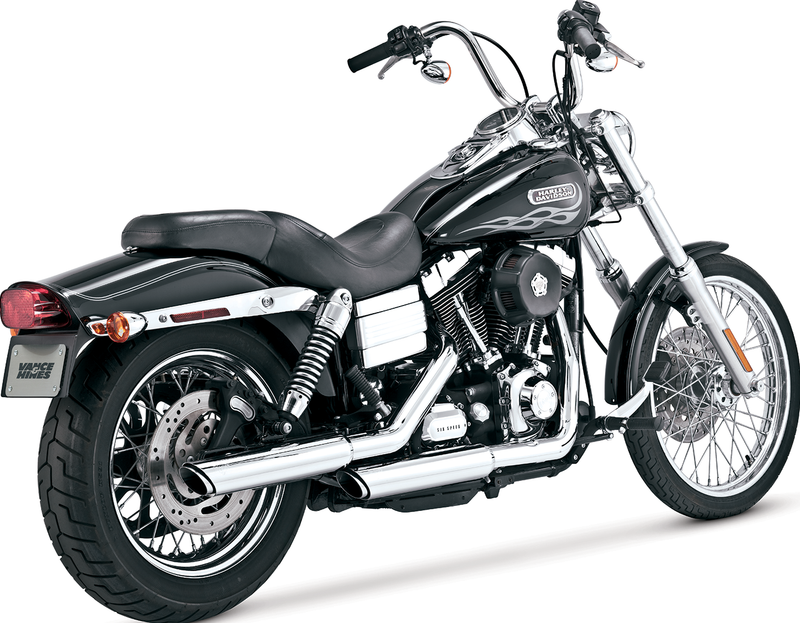 VANCE & HINES 3" Twin Slash Slip-On Muffler - Chrome - FXD '91-'17 - 16337