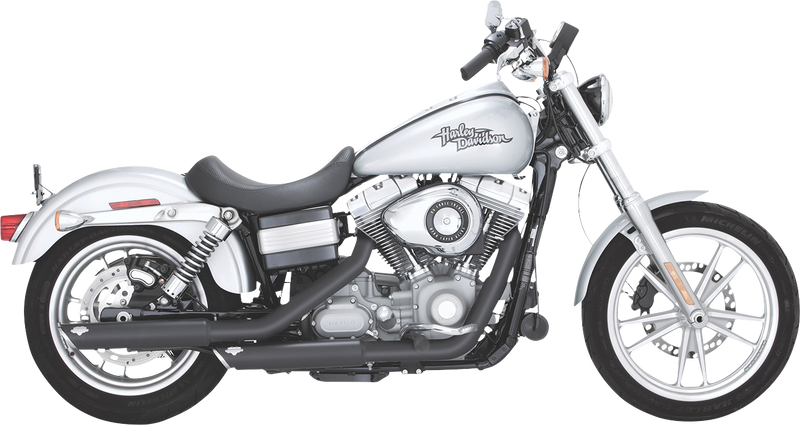 VANCE & HINES 3" Twin Slash Slip-On Mufflers - Black - FXD '91-'17 - 46337