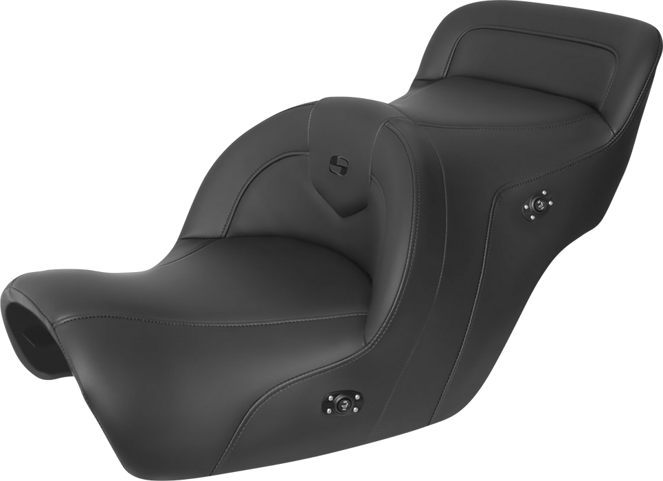 SADDLEMEN Heated Roadsofa Seat - Without Backrest - Honda GL1500 '88-'00 - Black H88-07-187HCT - PartsOutlet.com.au