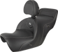 SADDLEMEN Heated Roadsofa Seat - Carbon Fiber - Includes Backrest - Honda GL1500 '88-'00 - Black H88-07-185BRHCT - PartsOutlet.com.au