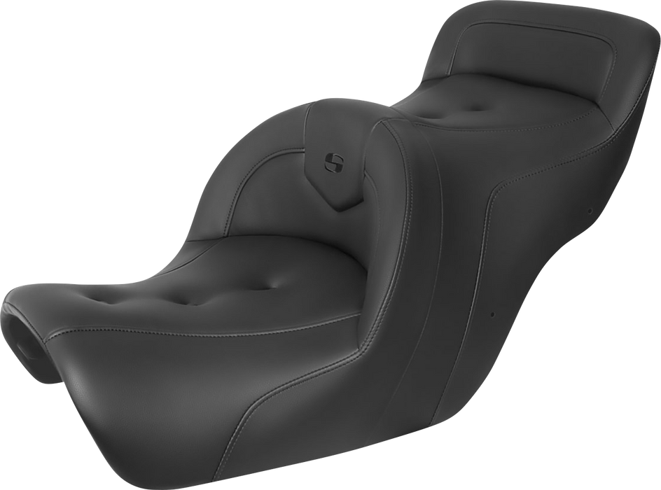 SADDLEMEN Seat - Roadsofa - Without Backrest - Pillow Top - Honda GL1500 '88-'00 - Black H88-07-181 - PartsOutlet.com.au