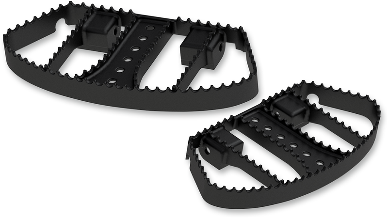 BURLY BRAND MX Passenger Floorboards - Black - '87-'24 FL - B13-1051B - PartsOutlet.com.au