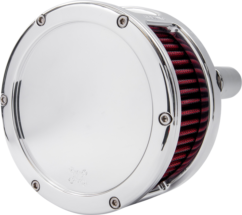 FEULING OIL PUMP CORP. Air Cleaner - BA Series - Chrome - Solid Cover - Red - Harley-Davidson 2017-2022 - M8 5437