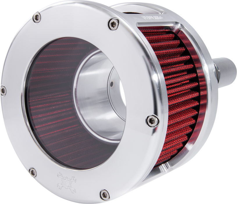 FEULING OIL PUMP CORP. Air Cleaner - BA Race Series - Raw - Clear Cover - Red - Harley-Davidson 2017-2022 - M8 5422