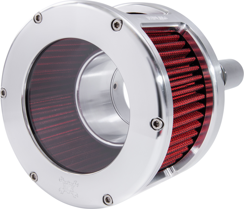 FEULING OIL PUMP CORP. Air Cleaner - BA Race Series - Raw - Clear Cover - Red - Harley-Davidson 2017-2022 - M8 5422 - PartsOutlet.com.au