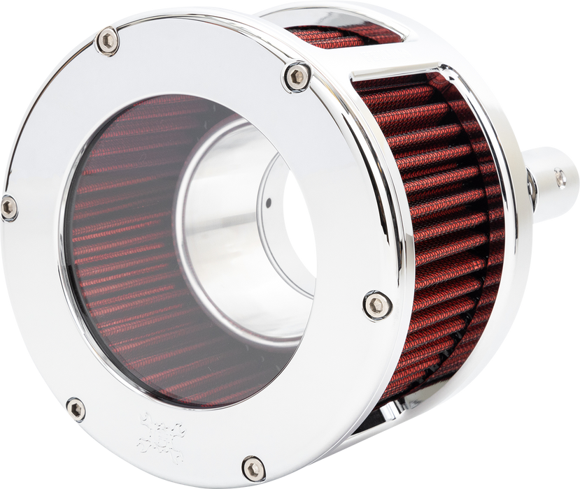 FEULING OIL PUMP CORP. Air Cleaner - BA Race Series - Chrome - Clear Cover - Red - Harley-Davidson 2017-2022 - M8 5428