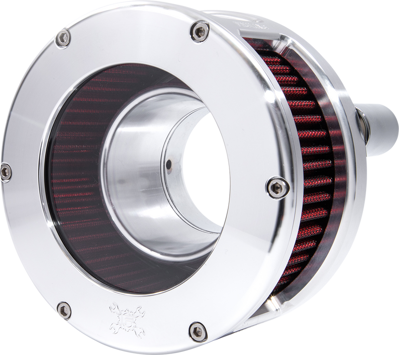 FEULING OIL PUMP CORP. Air Cleaner - BA Series - Raw - Clear Cover - Red - Harley-Davidson 2017-2022 - M8 5432 - PartsOutlet.com.au