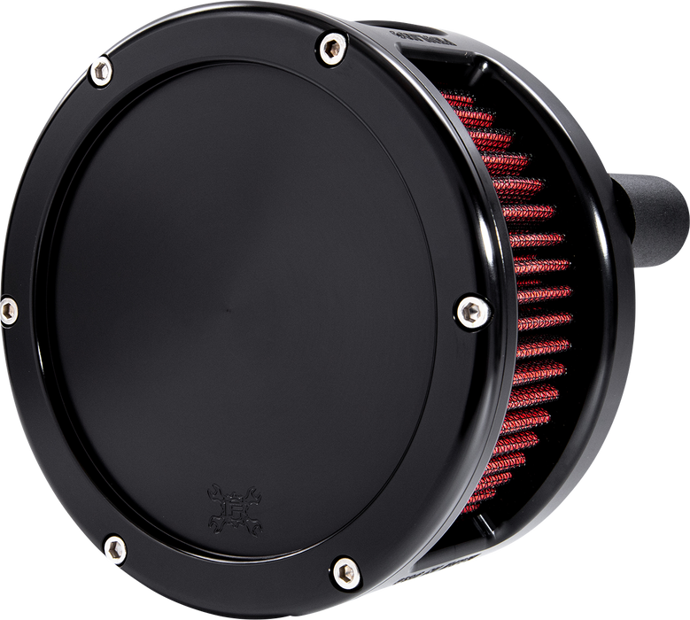 FEULING OIL PUMP CORP. Air Cleaner - BA Series - Black - Solid Cover - Red - Harley-Davidson 2017-2022 - M8 5433 - PartsOutlet.com.au