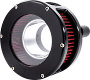 FEULING OIL PUMP CORP. Air Cleaner - BA Series - Black - Clear Cover - Red - Harley-Davidson 2017-2022 -M8 5434 - PartsOutlet.com.au