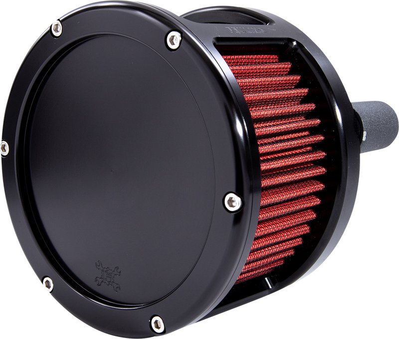 FEULING OIL PUMP CORP. Air Cleaner - BA Race Series - Black - Solid Cover - Red - Harley-Davidson 2017-2022 - M8 5423 - PartsOutlet.com.au