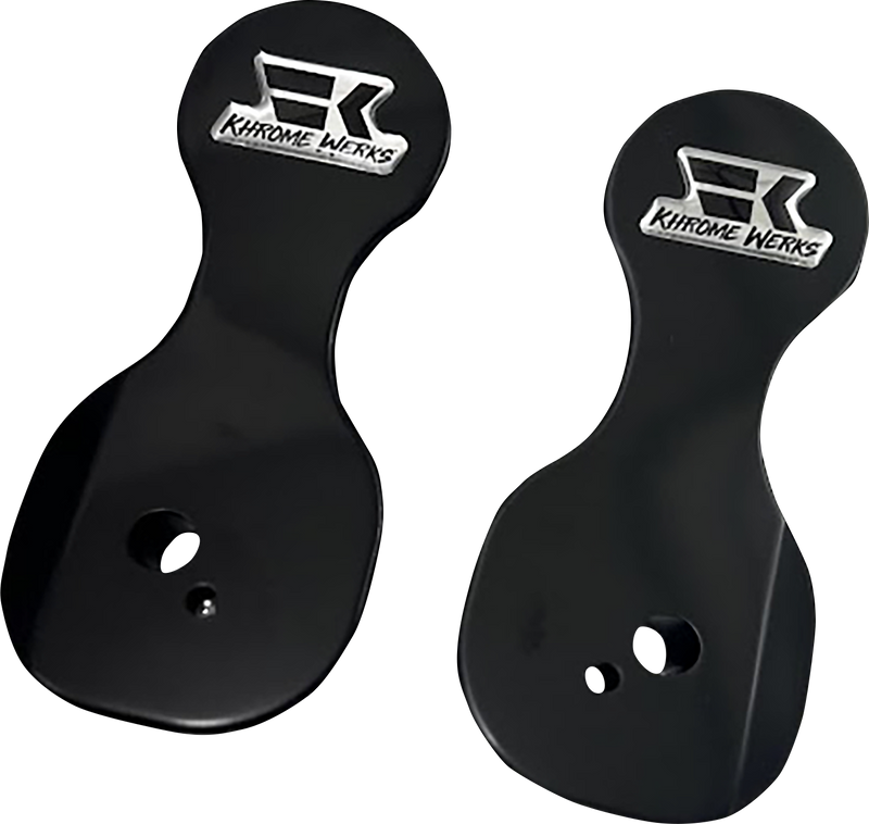 KHROME WERKS Mirror Brackets - Drop - '14-'22 Batwing Models MB2016KW - PartsOutlet.com.au