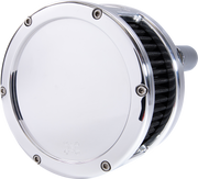 FEULING OIL PUMP CORP. Air Cleaner - BA Series - Chrome - Solid Cover - Black - Harley-Davidson 2017-2022 - M8 5537 - PartsOutlet.com.au