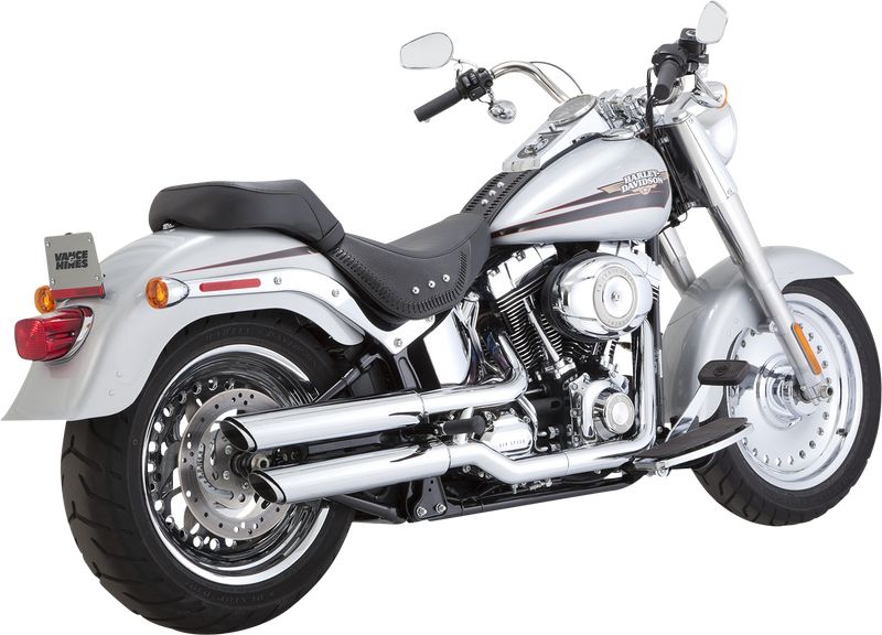 VANCE & HINES 3" Twin Slash Slip-On Muffler - Chrome - Softail '10-'17 - 16343