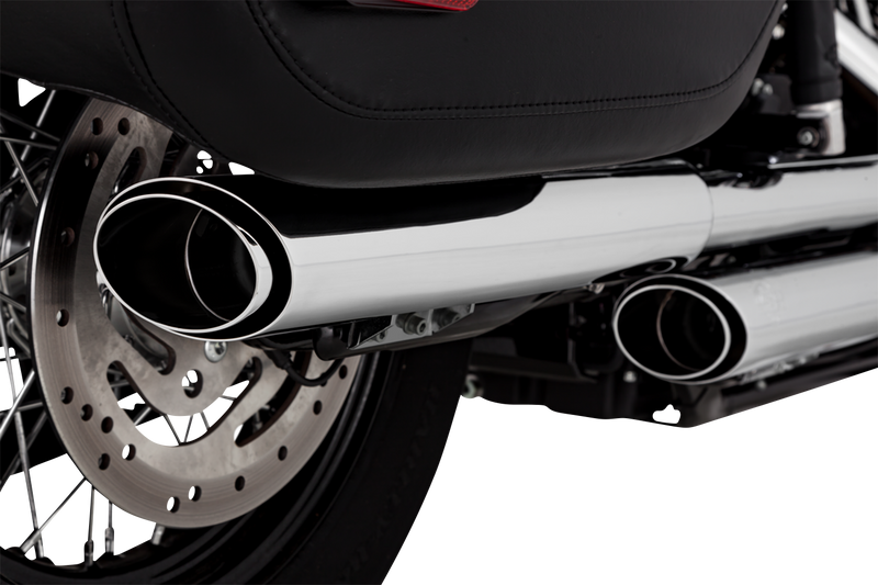 VANCE & HINES 3" Twin Slash Slip-On Muffler - Chrome - Softail '18-'24 - 16379