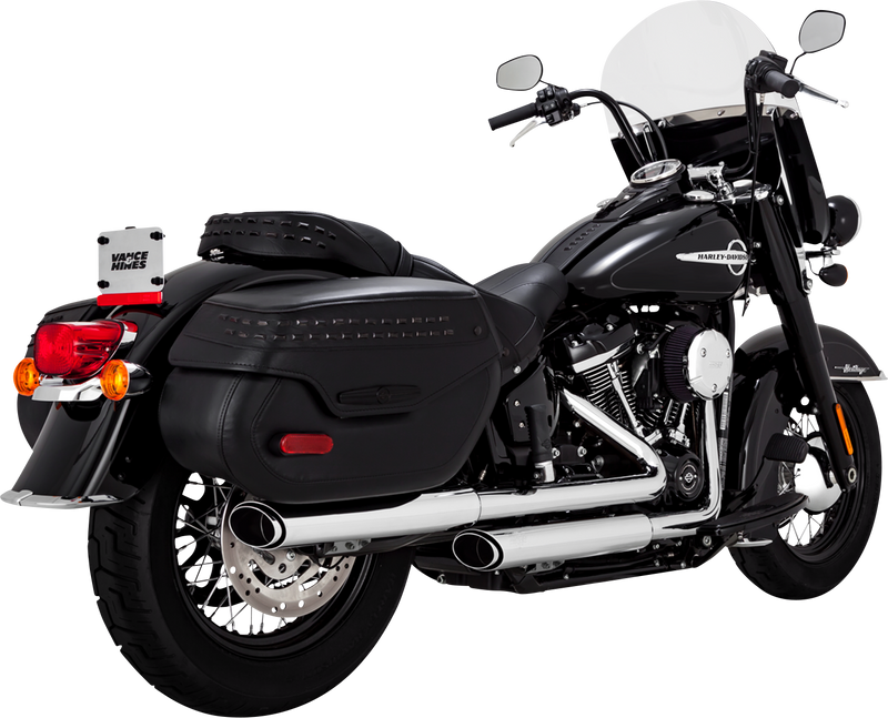 VANCE & HINES 3" Twin Slash Slip-On Muffler - Chrome - Softail '18-'24 - 16379