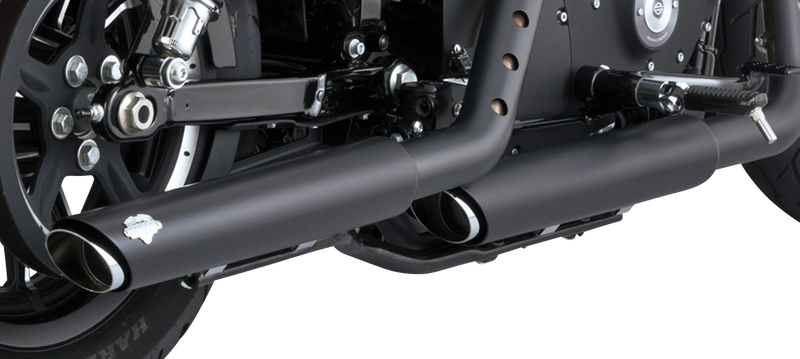 VANCE & HINES 3" Twin Slash Slip-On Mufflers - Black - XL '14-'22 - 46361