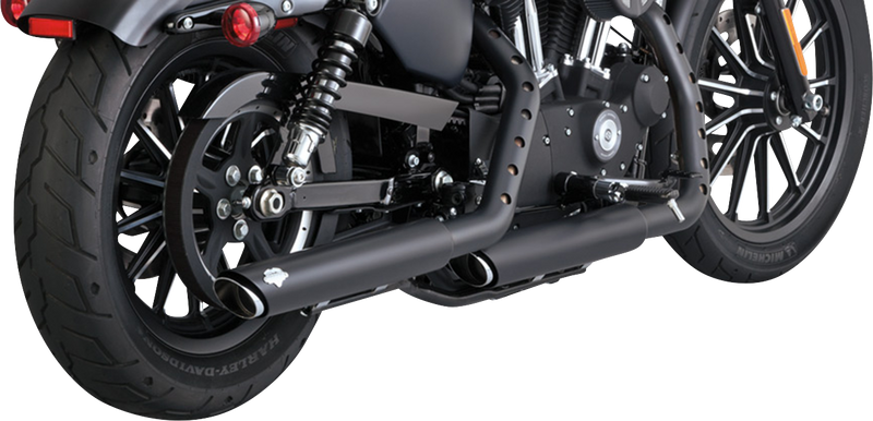 VANCE & HINES 3" Twin Slash Slip-On Mufflers - Black - XL '14-'22 - 46361