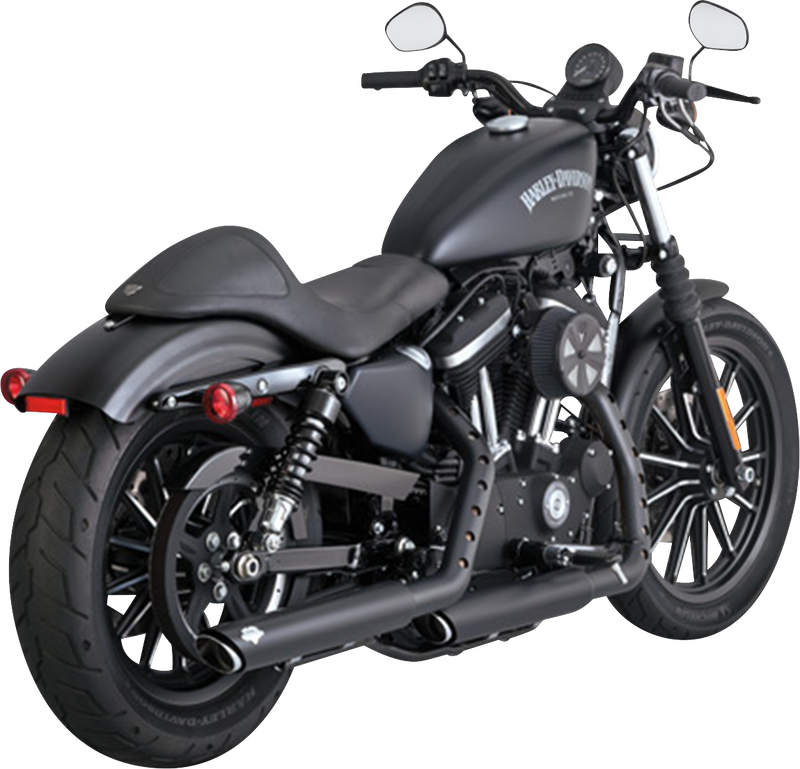 VANCE & HINES 3" Twin Slash Slip-On Mufflers - Black - XL '14-'22 - 46361