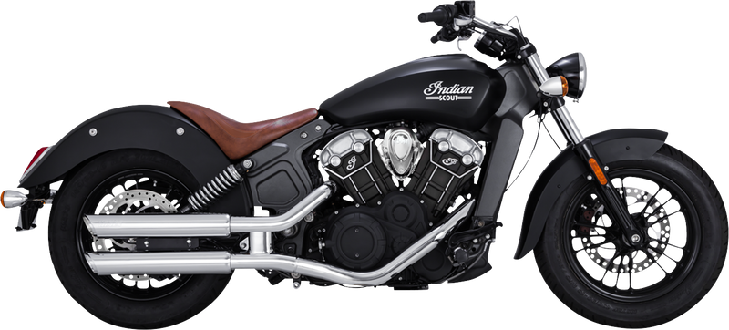 VANCE & HINES 3" Twin Slash Slip-On Mufflers - Chrome - Indian '15-'22 - 18323