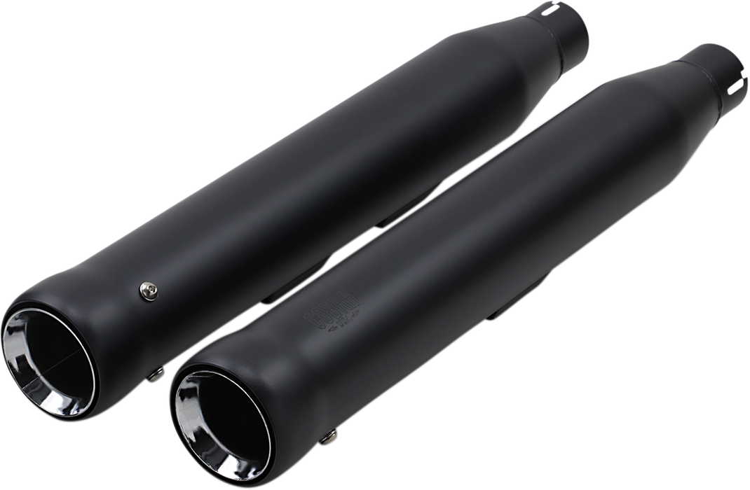 COBRA Neighbor Hater Mufflers - '07-'17 Softail - Black 6041B