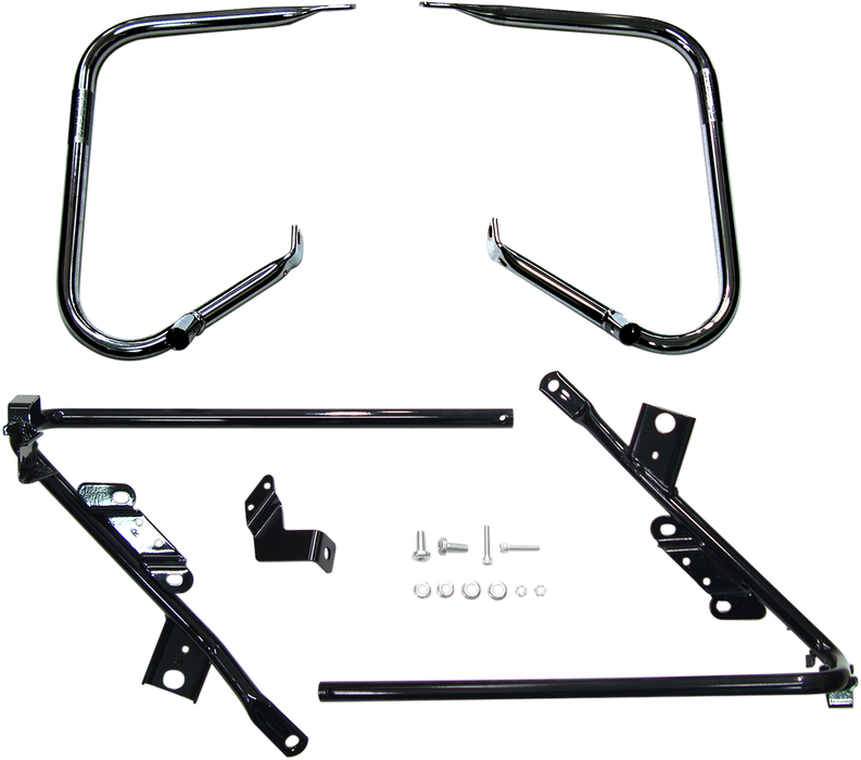 DRAG SPECIALTIES Saddlebag Support Brackets - Black - '09-'13 FLT 21058B - PartsOutlet.com.au