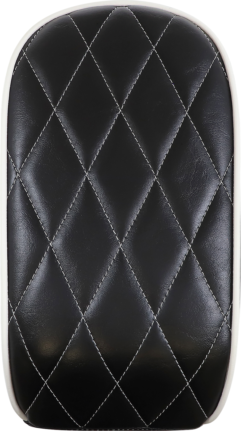 LE PERA Bare Bones Pillion Pad - White Diamond - Black - FL/FX '18-'23 LY-007PDMWTP - PartsOutlet.com.au