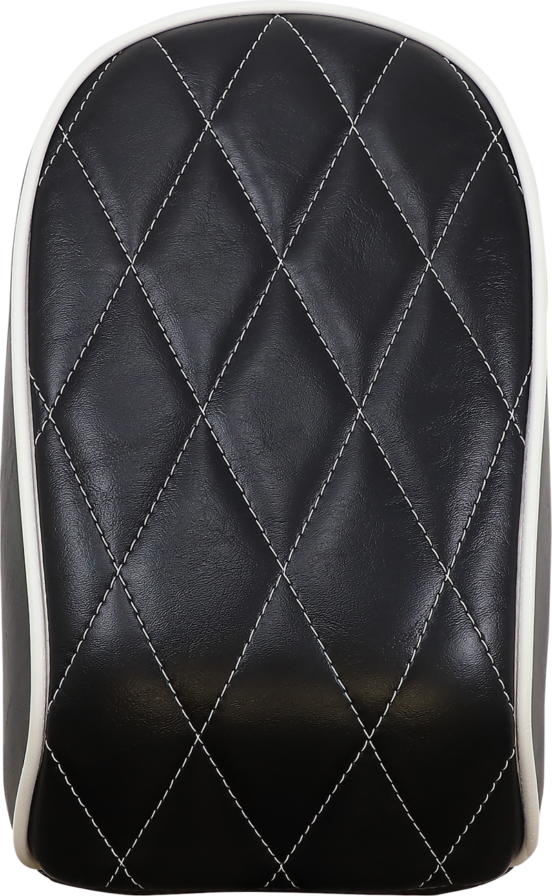 LE PERA Bare Bones Pillion Pad - White Diamond - Black - FL/FX '18-'23 LYR-007PDMWTP - PartsOutlet.com.au