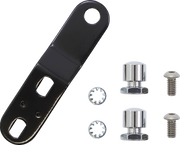 LE PERA Bare Bones Pillion Pad - Diamond - Black w/ White Stitch - FLFB/S '18-'23 LYO-007PDMWTP - PartsOutlet.com.au