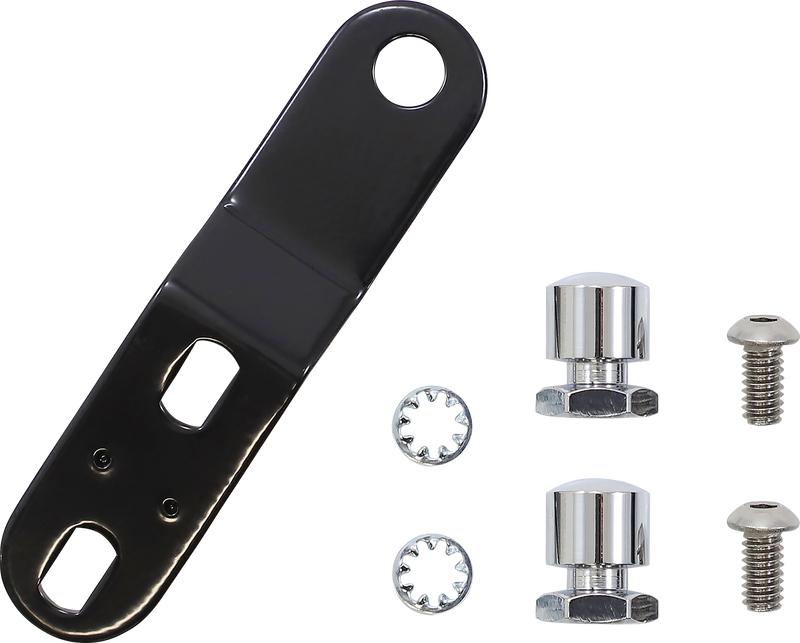 LE PERA Bare Bones Pillion Pad - Diamond - Black w/ White Stitch - FLFB/S '18-'23 LYO-007PDMWTP - PartsOutlet.com.au