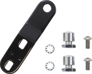 LE PERA Bare Bones Pillion Pad - Diamond - Black w/ White Stitch - FL/FX '18-'22 LYB-007PDMWTP - PartsOutlet.com.au