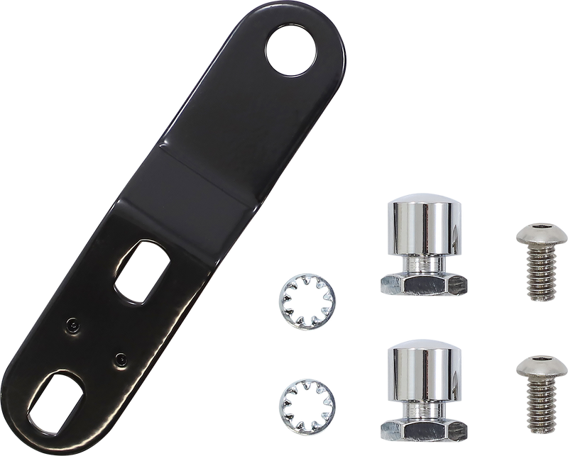 LE PERA Bare Bones Pillion Pad - Diamond - Black w/ White Stitch - FL/FX '18-'22 LYB-007PDMWTP - PartsOutlet.com.au