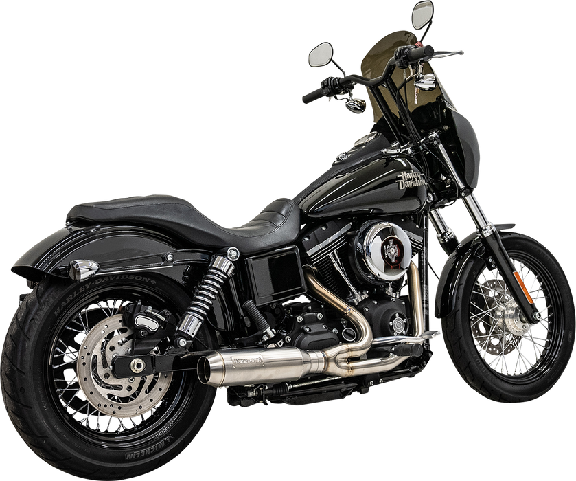 BASSANI XHAUST 2-into-1 Ripper Exhaust System with Super Bike Muffler - Stainless Steel - Dyna '06-'17 -1D7SS