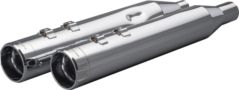 KHROME WERKS HP-Plus 4-1/2" Slip-On Mufflers - Chrome Klassic Tip - FL '95-'16 - 202975