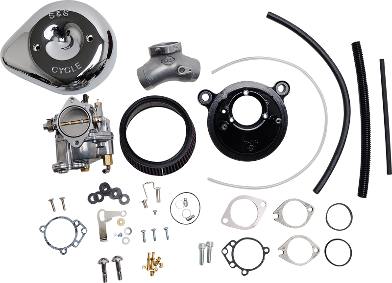 S&S CYCLE Super E Carburetor and Stealth Air Cleaner Kit, with Chrome Teardrop for 1984-1999 Big Twins 110-0145 - PartsOutlet.com.au