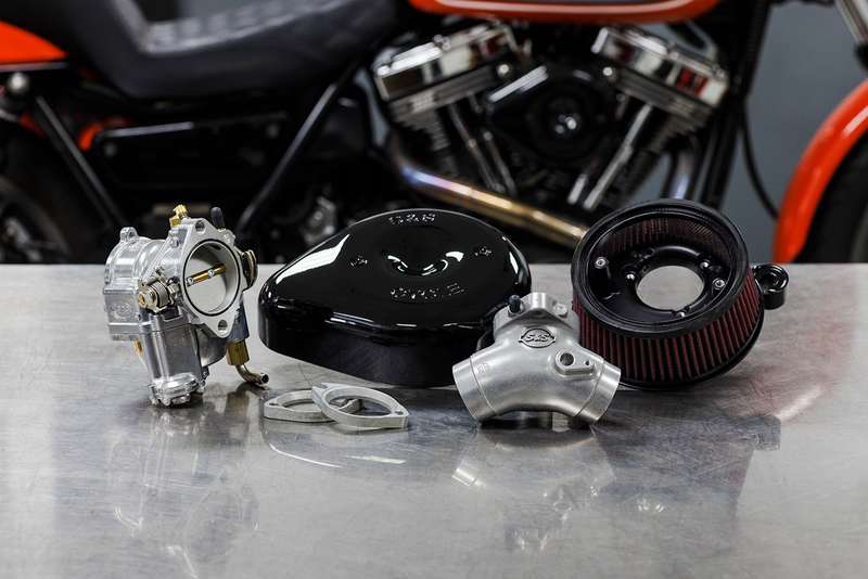 S&S CYCLE Super E Carburetor and Stealth Air Cleaner Kit, with Black Teardrop for 1984-1999 Big Twins 110-0146 - PartsOutlet.com.au