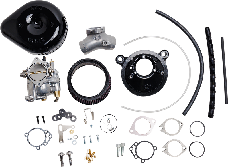 S&S CYCLE Super G Carburetor and Stealth Air Cleaner Kit, with Black Teardrop for 1984-1999 Big Twins 110-0148 - PartsOutlet.com.au