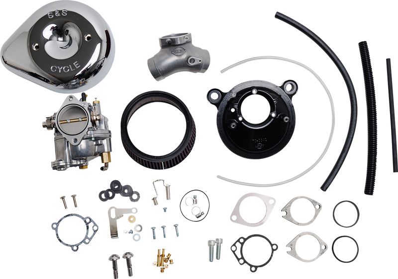 S&S CYCLE Super E Carburetor and Stealth Air Cleaner Kit, with Chrome Teardrop for 1999-2005 Big Twins 110-0149 - PartsOutlet.com.au