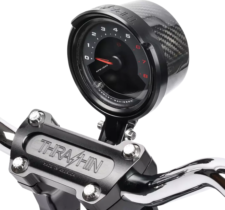 THRASHIN SUPPLY CO. Gauge Relocation Kit - Black - Softail 2022-2023 - TSC-2710-1