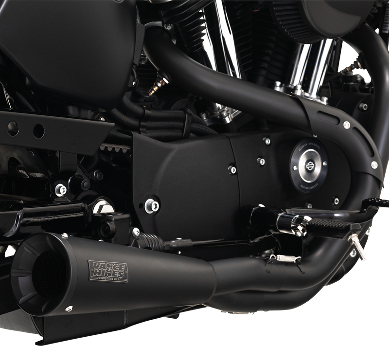 VANCE & HINES Upsweep 2-into-1 Exhaust System - Stainless Steel - Black - '04-'13 XL - 47627 - PartsOutlet.com.au