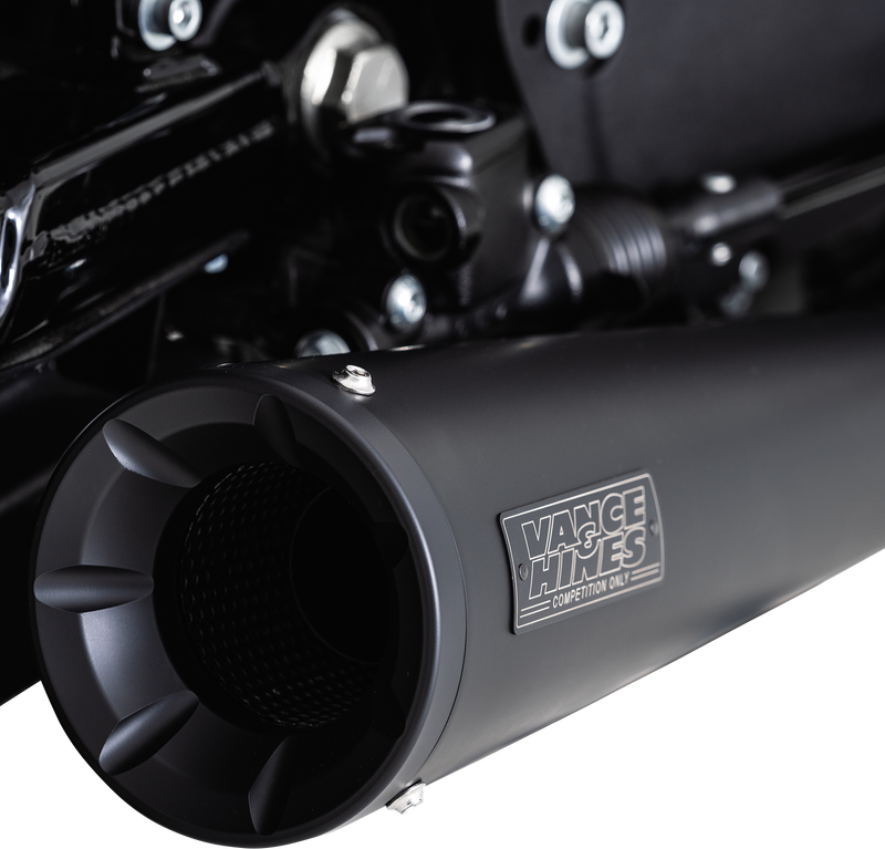 VANCE & HINES Upsweep 2-into-1 Exhaust System - Stainless Steel - Black - '04-'13 XL - 47627 - PartsOutlet.com.au