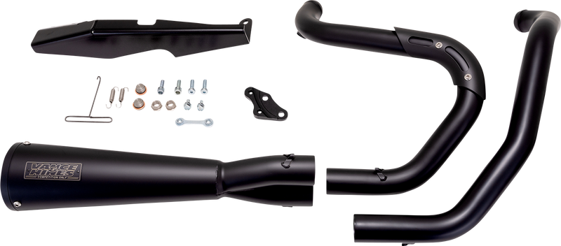 VANCE & HINES Upsweep 2-into-1 Exhaust System - Stainless Steel - Black - '04-'13 XL - 47627 - PartsOutlet.com.au