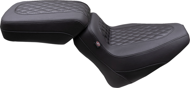 MUSTANG Squareback Seat - Solo - Black - Diamond Stitch - Indian Chief '22-'23 - 88201 - PartsOutlet.com.au