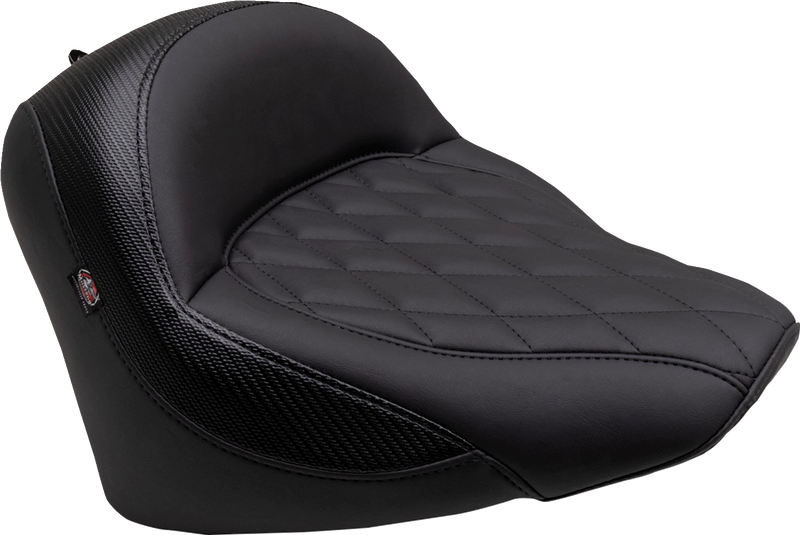 MUSTANG Solo Touring Seat - w/o Driver Backrest - Diamond Stitch - Indian Chief '22-'23 - 88203 - PartsOutlet.com.au