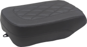 MUSTANG Squareback Seat - Passenger - Black - Diamond Stitch - Kawasaki Vulcan S '15-'24 - 76431 - PartsOutlet.com.au