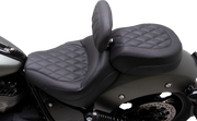 MUSTANG Recessed Passenger Seat - Black - Diamond Stitch - Chief '22-'23 - 89741 - PartsOutlet.com.au