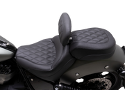 MUSTANG Solo Touring Seat - w/ Driver Backrest - Diamond Stitch - Indian Chief '22-'23 - 89740 - PartsOutlet.com.au