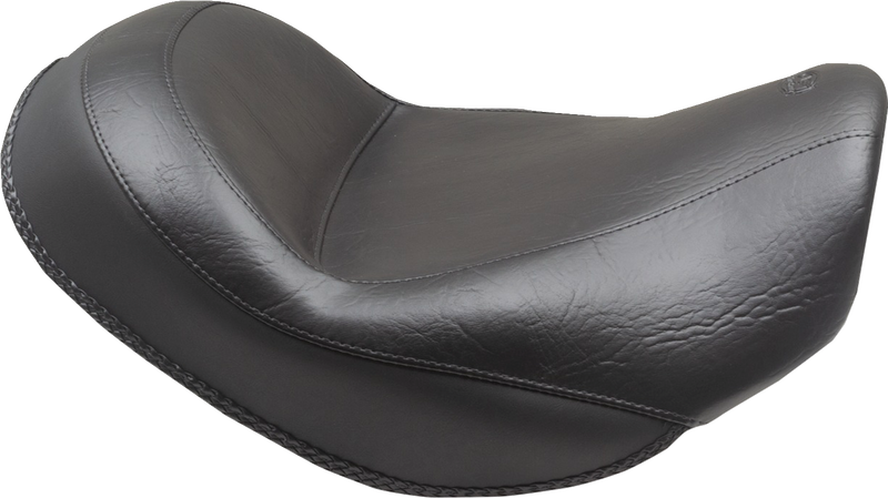 MUSTANG Wide Touring Solo Seat - Black - Plain - without Driver Backrest - C90T '15-'19 - 85204 - PartsOutlet.com.au