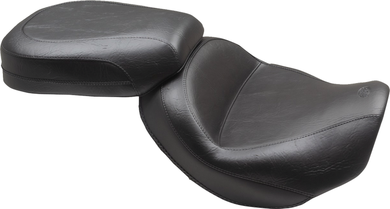 MUSTANG Wide Touring Solo Seat - Black - Plain - without Driver Backrest - C90T '15-'19 - 85204 - PartsOutlet.com.au