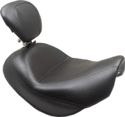 MUSTANG Wide Touring Solo Seat - Black - Plain - with Driver Backrest - C90T '15-'19 - 89206 - PartsOutlet.com.au